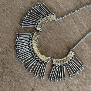 Silver statement necklace